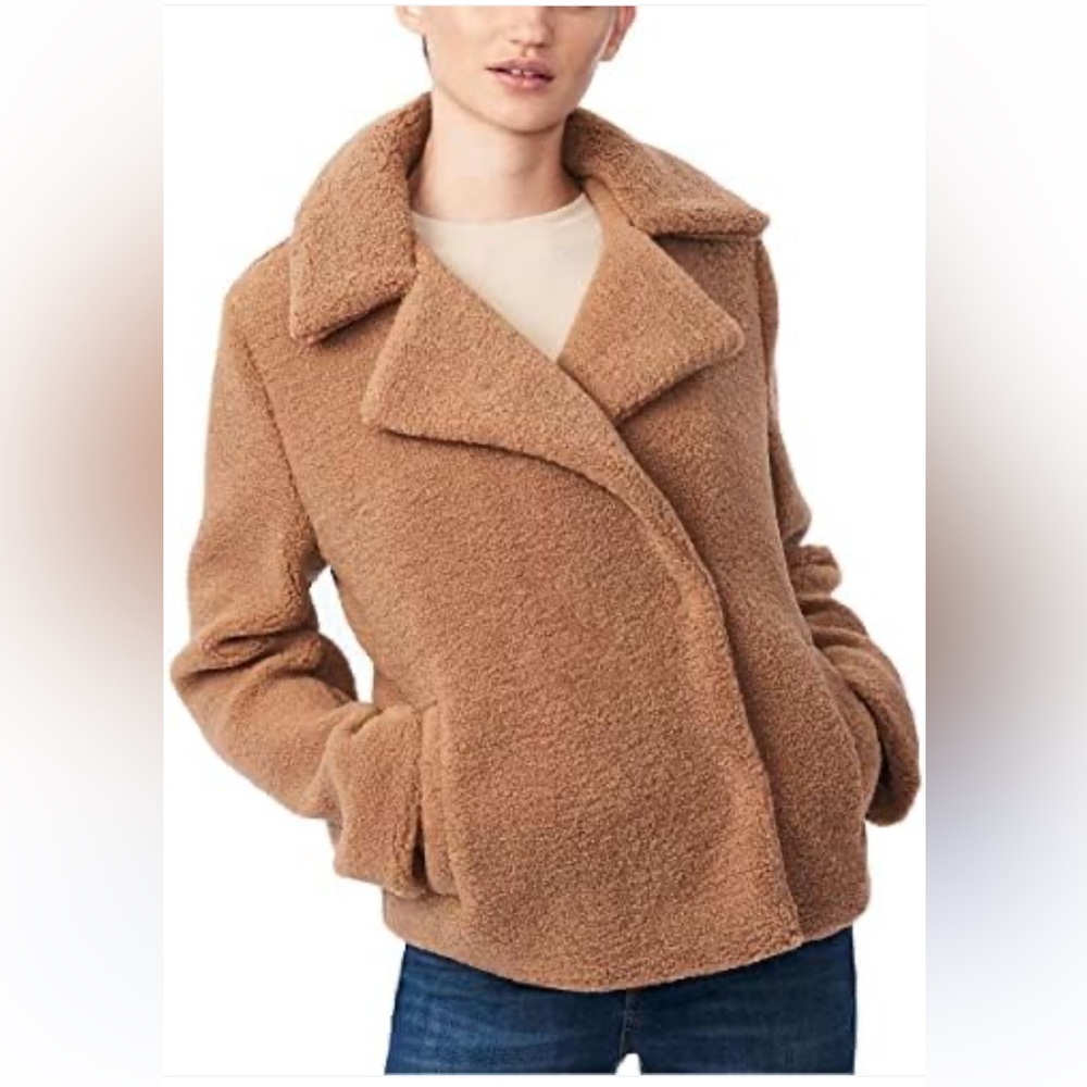 MINK PINK Dusty Rose Pink Sherpa Teddy Jacket